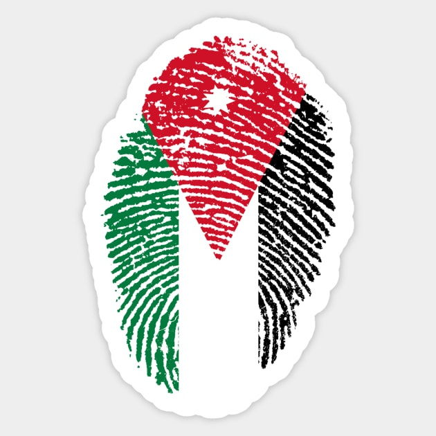 Jordan Flag On A Finger print | Love Jordan Sticker by TheAlmighty1